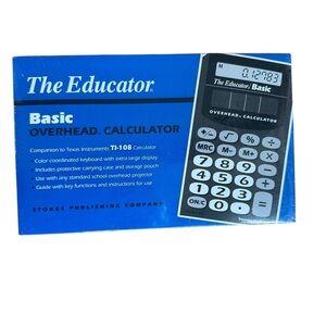 The Educator Basic Overhead Calculator TI-108 Case Guide Stokes Teaching Tool